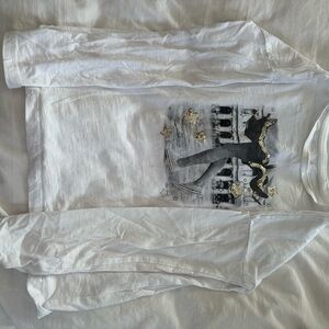 White Long Sleeve Graphic Tee